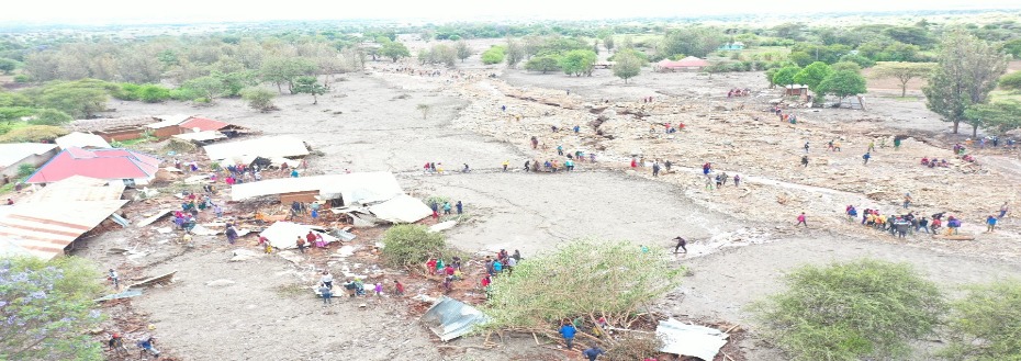 Aerial View — Rufiji Flood Destruction